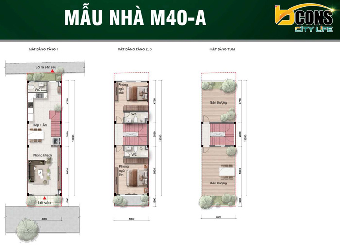 Nhà mẫu Dự án Bcons City Life