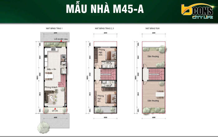 Nhà mẫu Dự án Bcons City Life