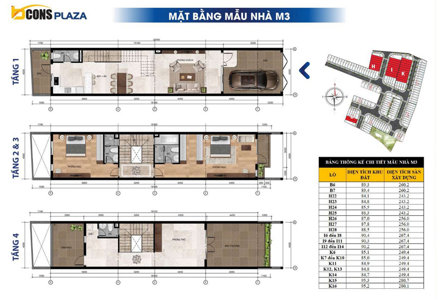 Thiết kế mẫu nhà nhà phố M3