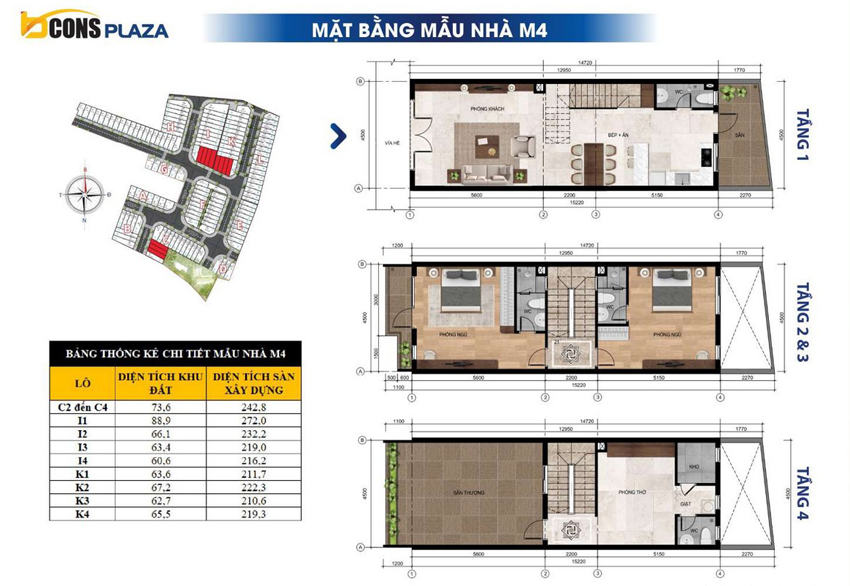 Thiết kế mẫu nhà nhà phố M4