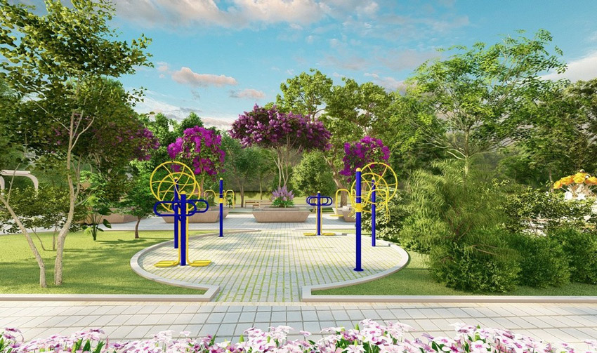 Tiện ích công viên nhà phố Bcons Plaza