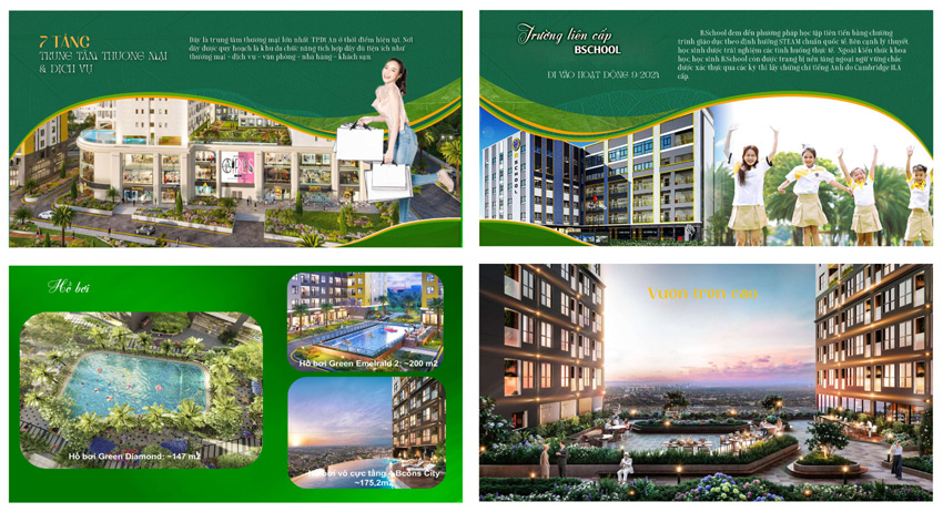 Tiện ích nội khu Bcons City – Tháp Green Diamond